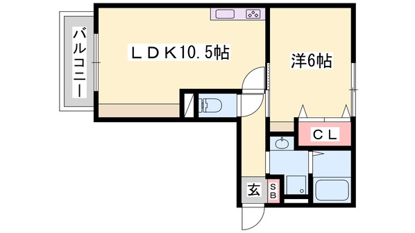 英賀保駅 徒歩15分 1階の物件間取画像